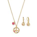 Set-collar-y-aretes-para-ni�a-de-amor-y-paz