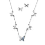 juego-de-collar-y-aretes-dije-mariposa-en-plata