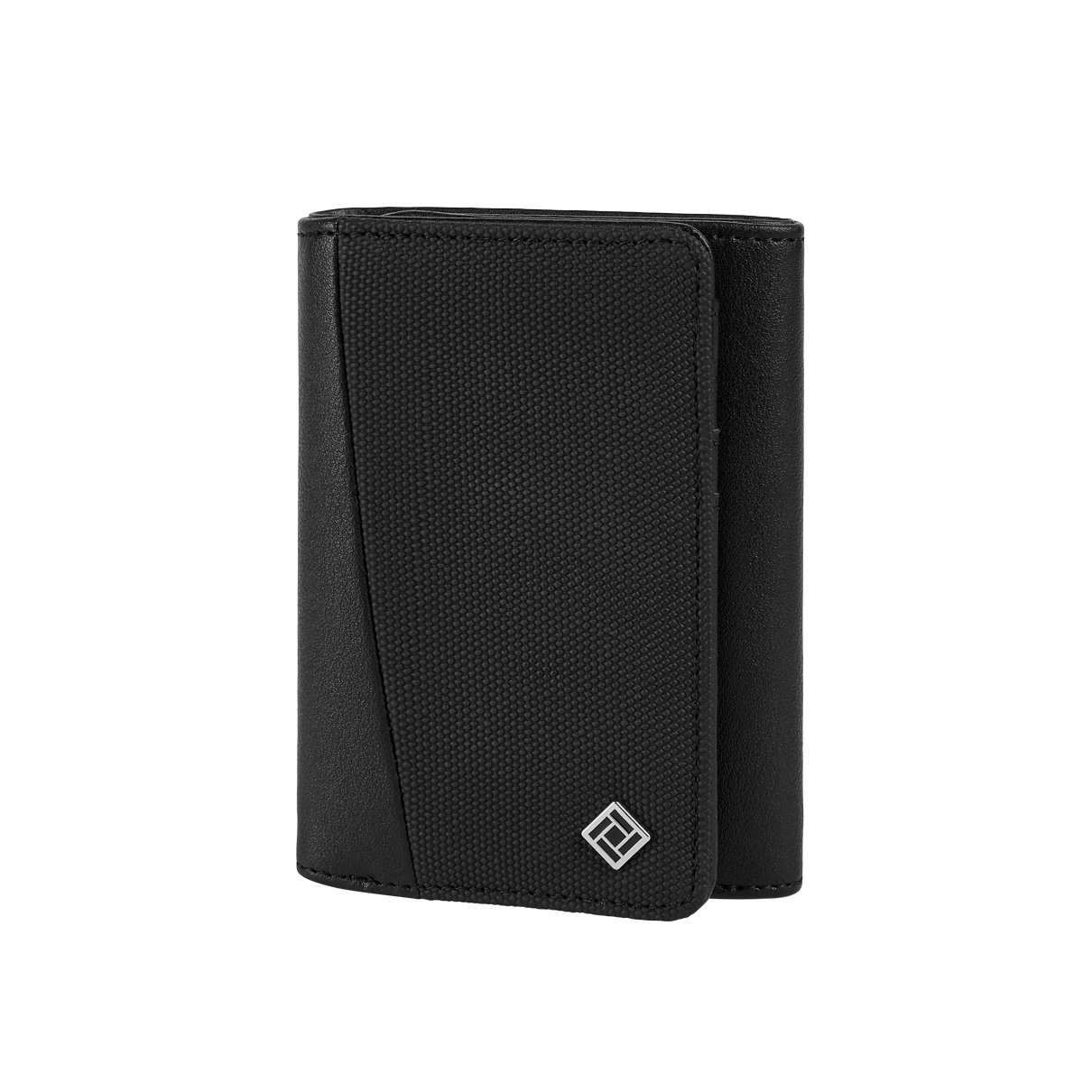 Billetera para Hombre Hugo: Cuero Sintético Negro Cyzone