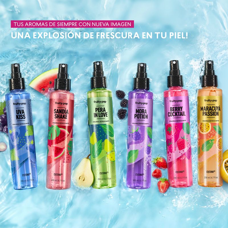 Colonia-para-mujer-splash-con-aroma-floral-y-frutal-del-mix-de-kiwi-y-sandia-