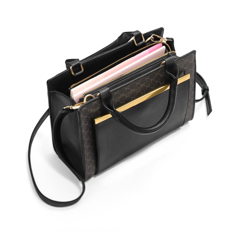 Cartera-para-mujer-Morely-material-tipo-cuero-negro-mayor-funcionalidad-y-amplios-bolsillos.